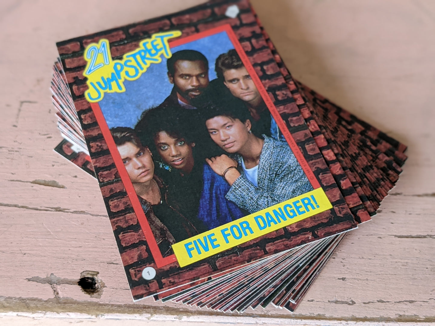 1987 21 Jumpstreet **Complete 44 Sticker Card Set by Topps
