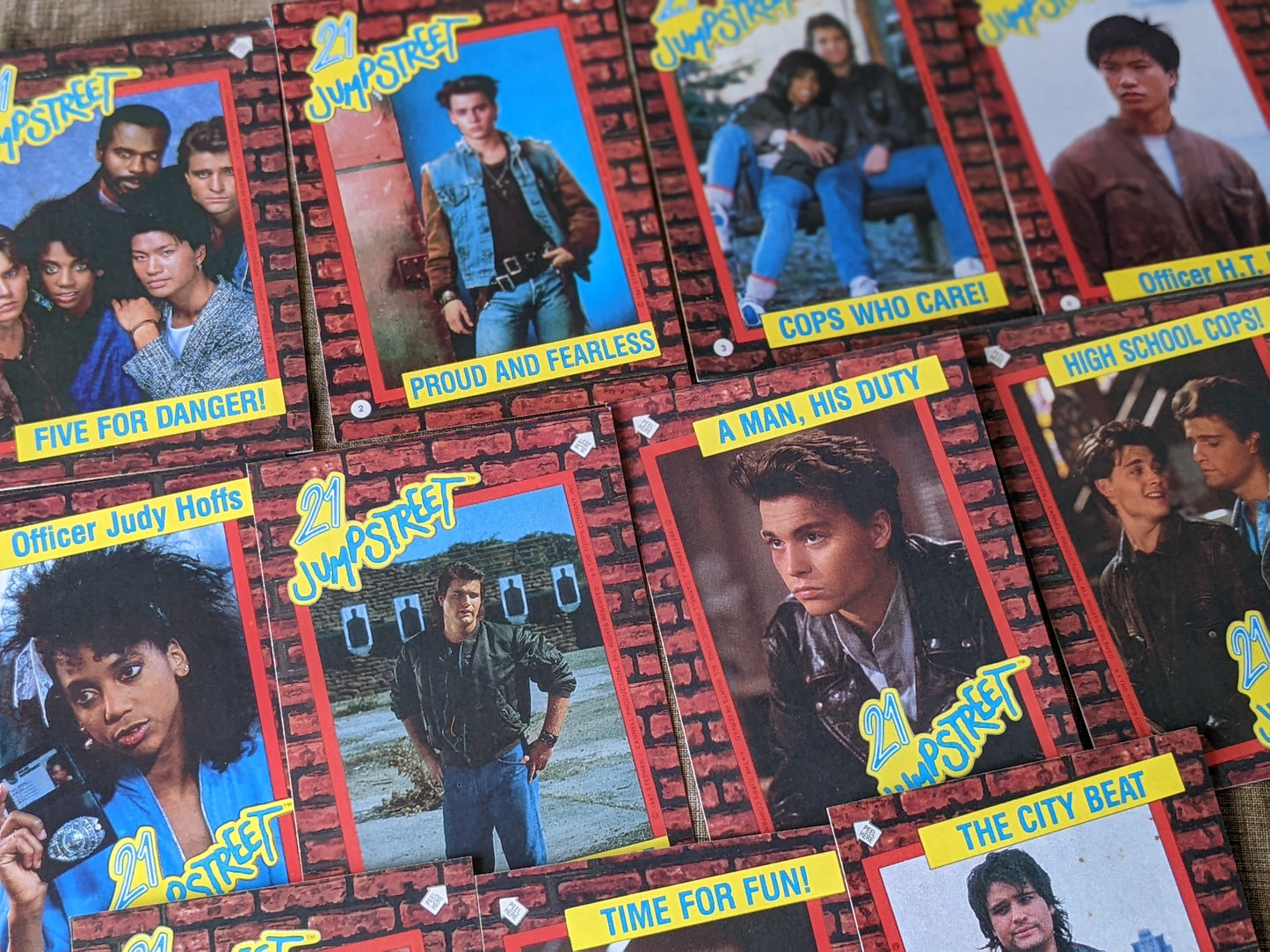 1987 21 Jumpstreet **Complete 44 Sticker Card Set by Topps