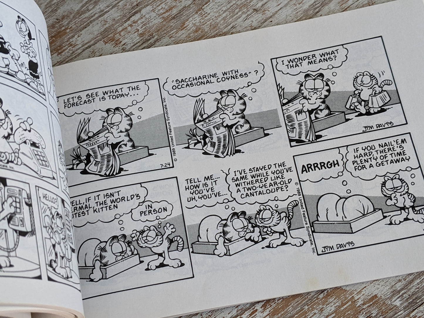 1990 Garfield Hangs Out Comic Book #19 By Jim Davis **Awesome Memories !!