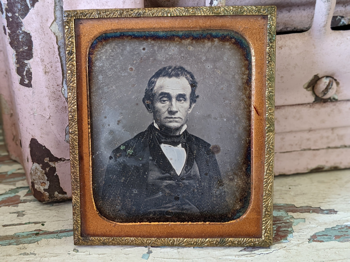 1850s Daguerreotype Interesting Mans Portrait Amazing Facial Character !! Victorian Vintage Gifts !!