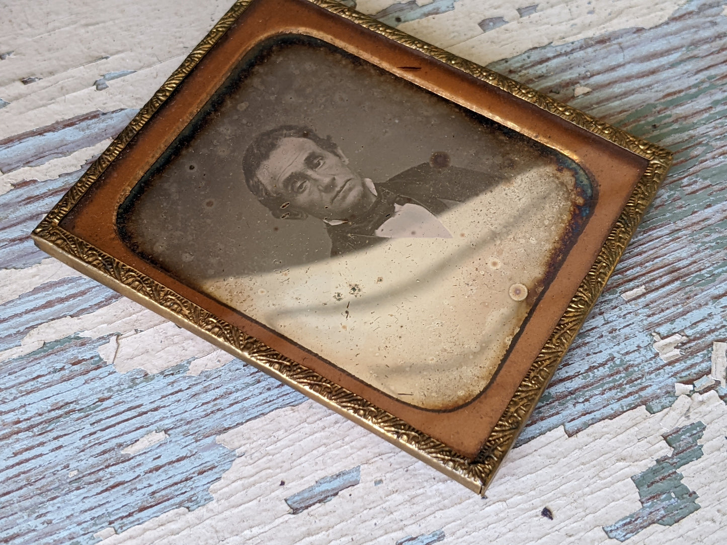 1850s Daguerreotype Interesting Mans Portrait Amazing Facial Character !! Victorian Vintage Gifts !!