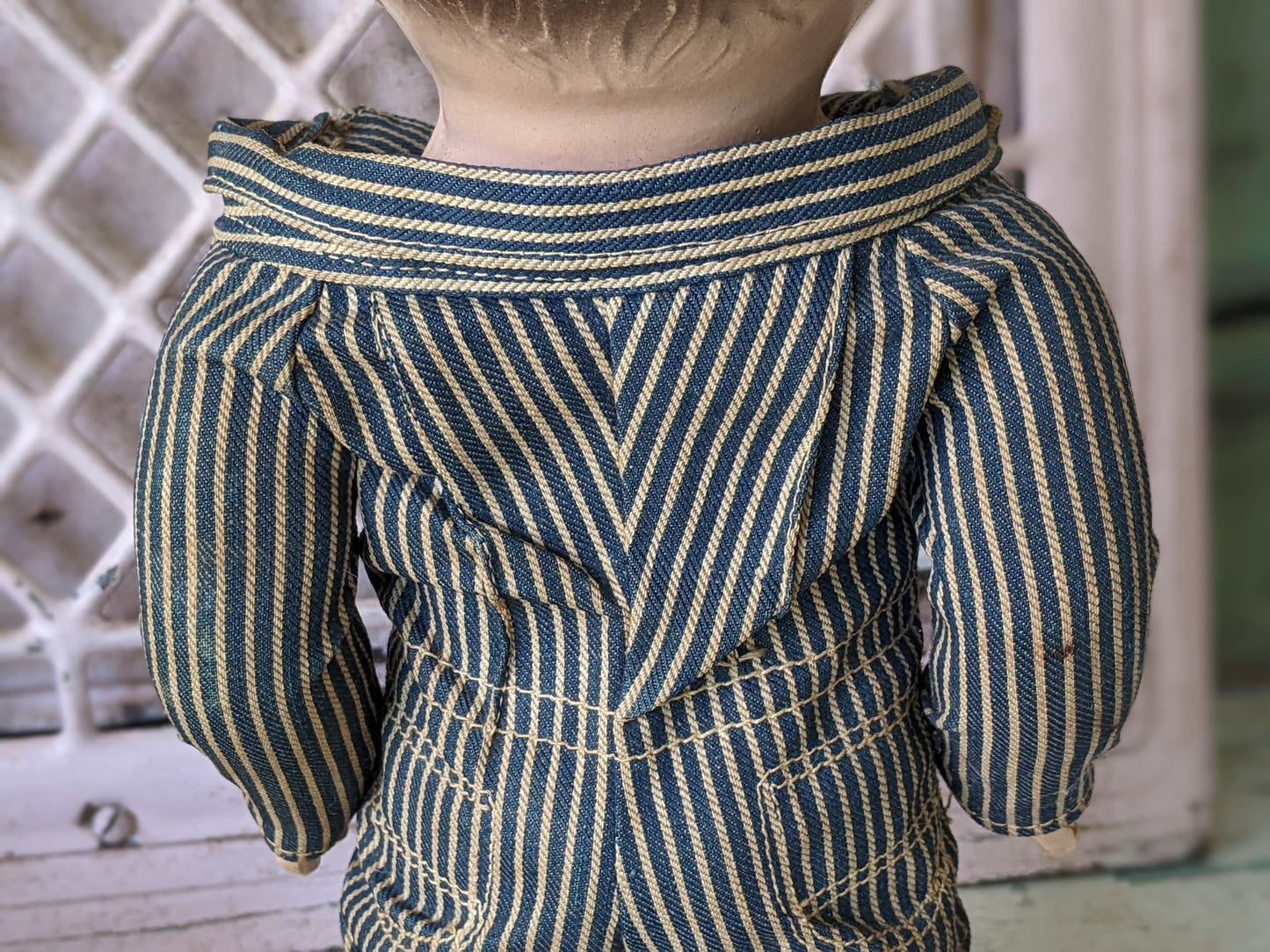 1930s Buddy Lee Doll !! Ultra-Rare Union-Alls V-Shaped Back Seam !! Amazing Advertising Vintage Gifts !!