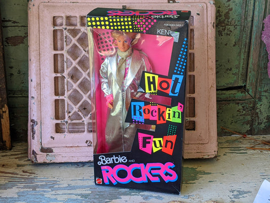1986 Original & Sealed !! Barbie And The Rockers Ken Doll by Mattel No. 3131 !! Joyful Vintage Gifts !! 80s Toys !!
