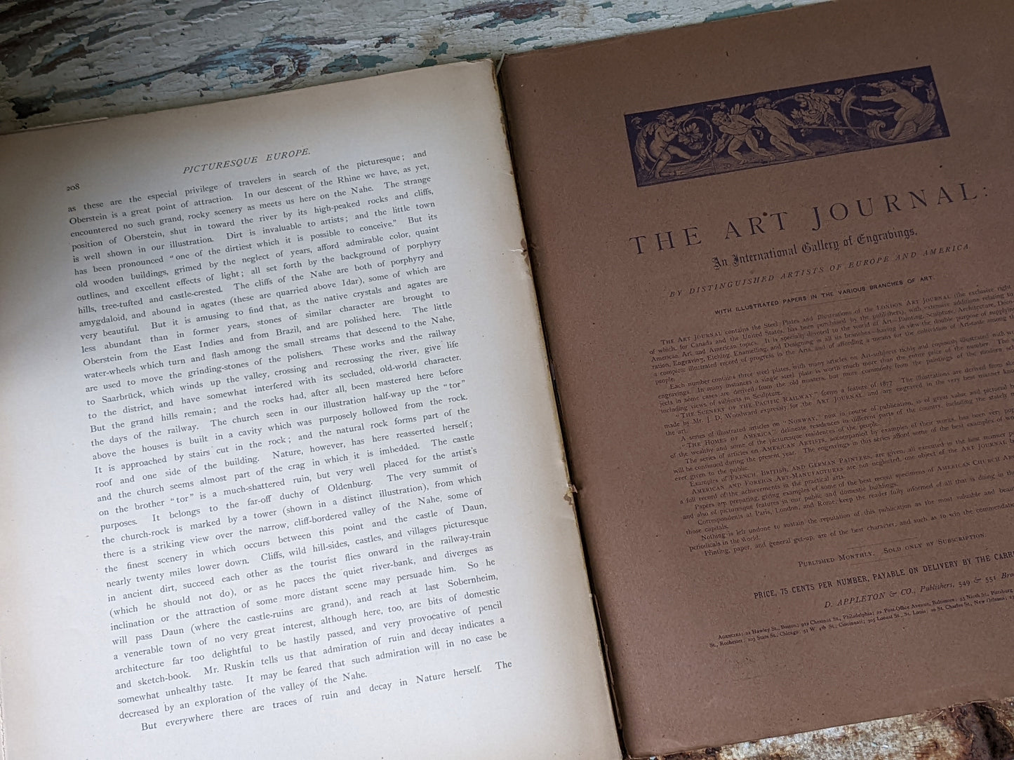 1877 Vol. 29 Twenty-Nine Picturesque Europe !! Unbelievably Rare Find !! D. Appleton & Co. Original Etchings !! Rare Antique Gifts !!