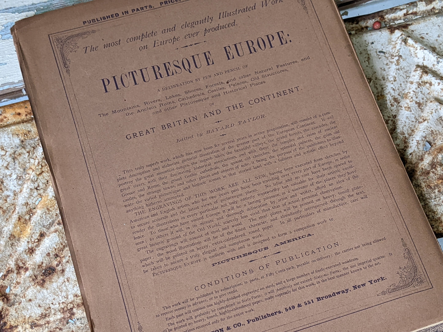 1877 Vol. 29 Twenty-Nine Picturesque Europe !! Unbelievably Rare Find !! D. Appleton & Co. Original Etchings !! Rare Antique Gifts !!