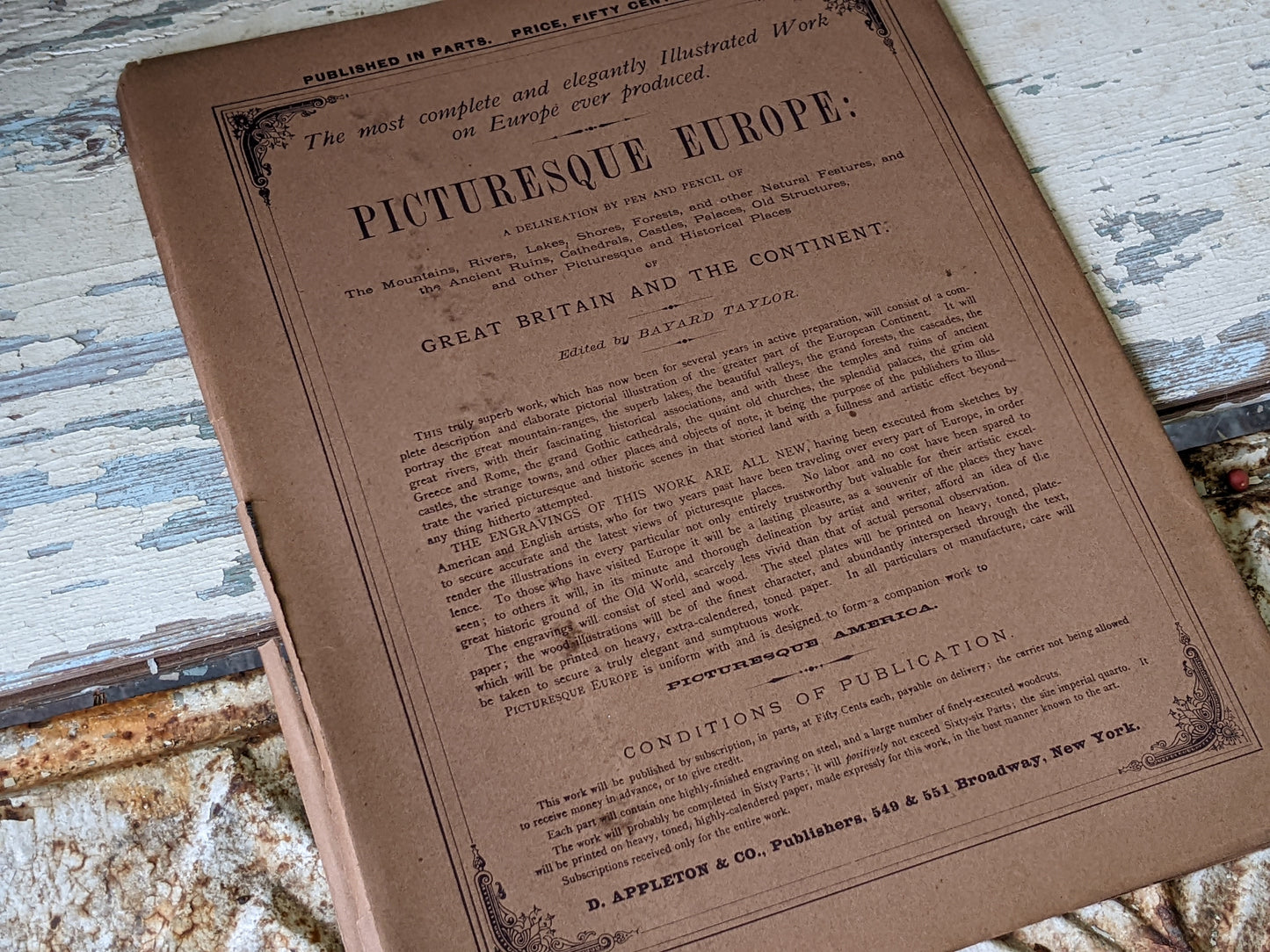 1877 Vol. 22 Twenty-Two Picturesque Europe !! Unbelievably Rare Find !! D. Appleton & Co. Original Etchings !! Rare Antique Gifts !!