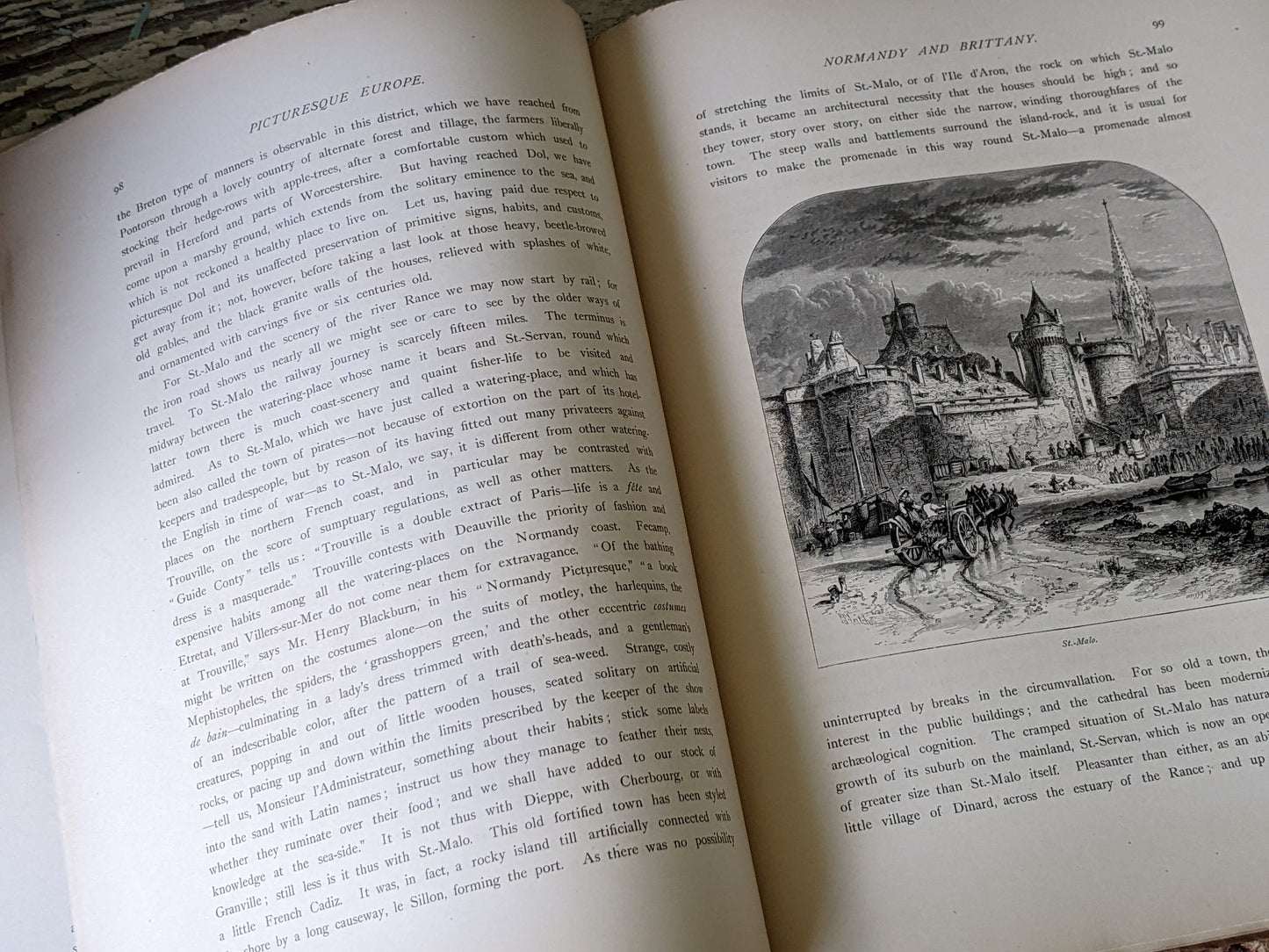 1877 Vol. 25 Twenty-Five Picturesque Europe !! Unbelievably Rare Find !! D. Appleton & Co. Original Etchings !! Rare Antique Gifts !!