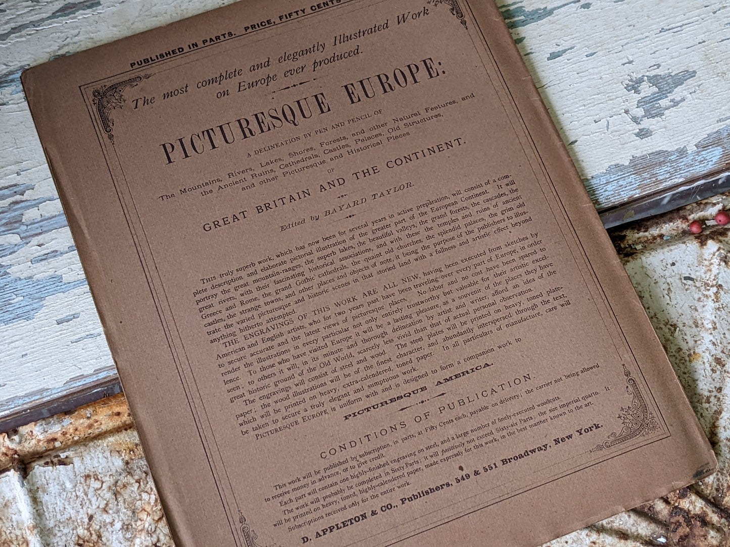 1877 Vol. 25 Twenty-Five Picturesque Europe !! Unbelievably Rare Find !! D. Appleton & Co. Original Etchings !! Rare Antique Gifts !!