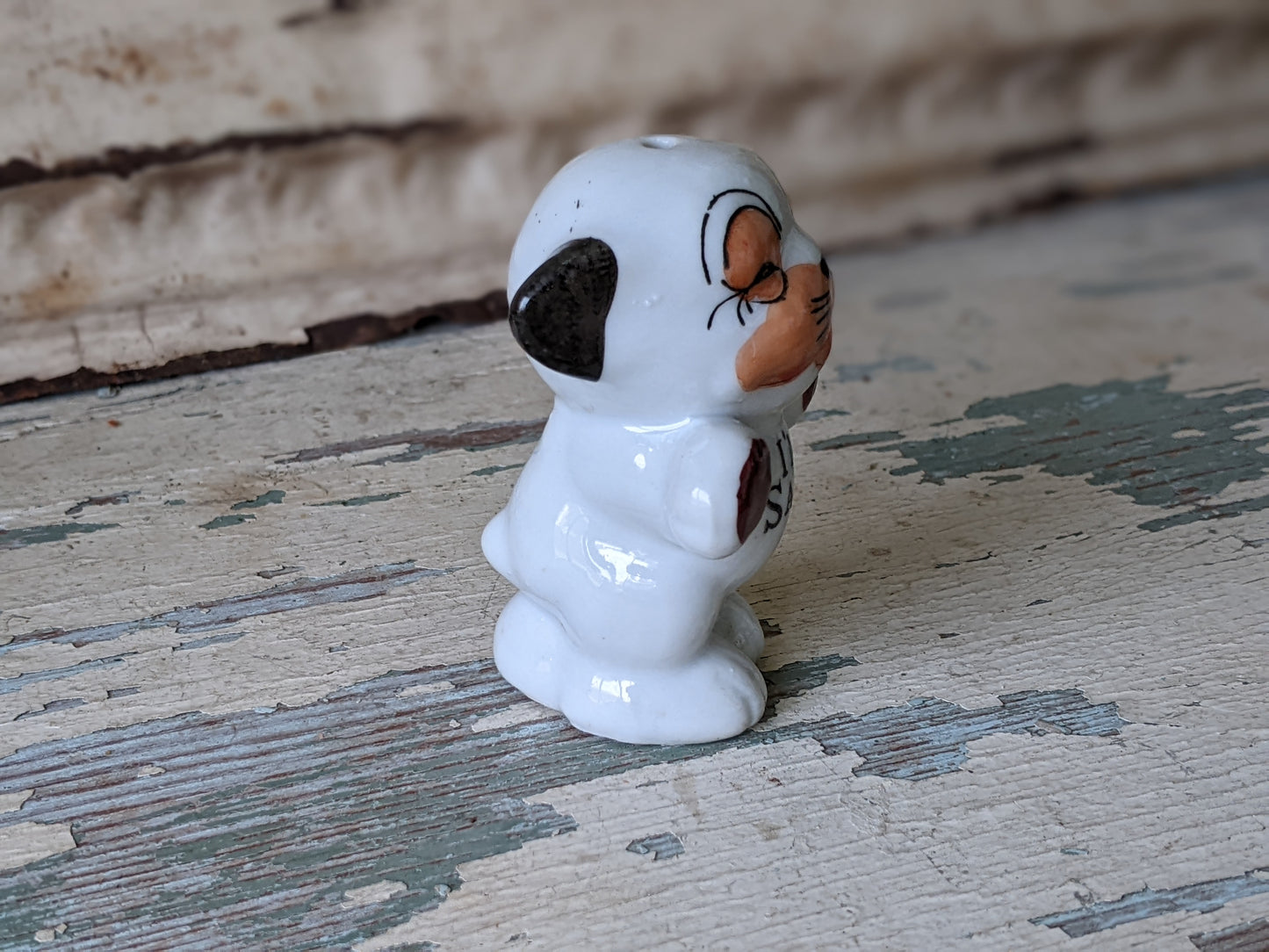 1930s Bonzo Puppy Single Salt Shaker Japan Kitschy Cute !! Spicy Vintage Gifts !!