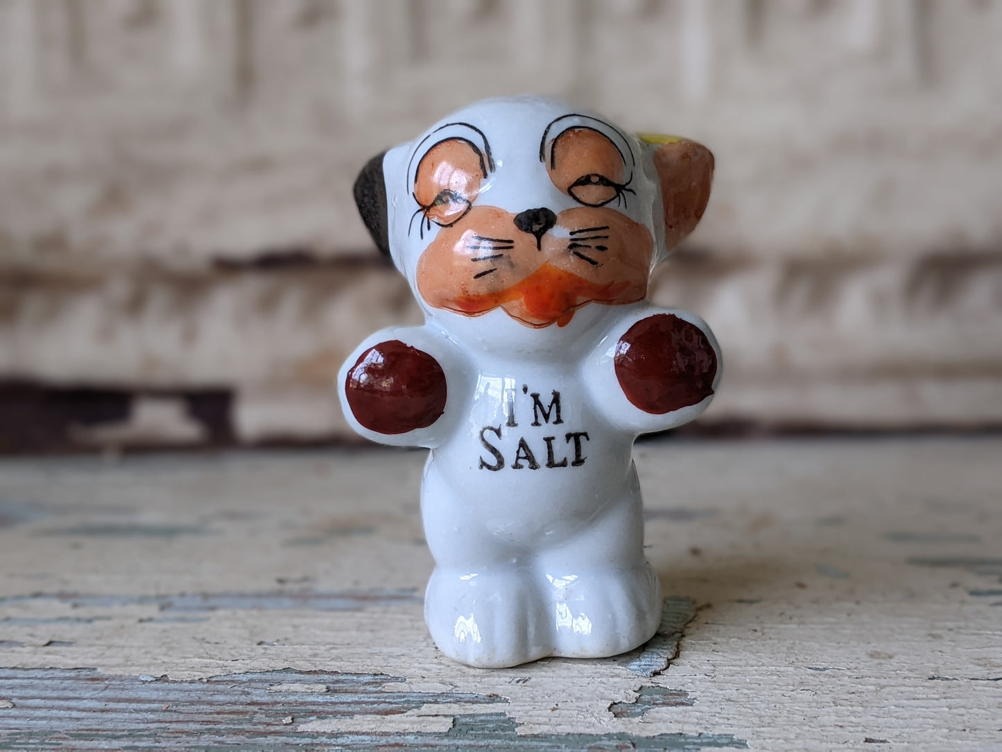 1930s Bonzo Puppy Single Salt Shaker Japan Kitschy Cute !! Spicy Vintage Gifts !!