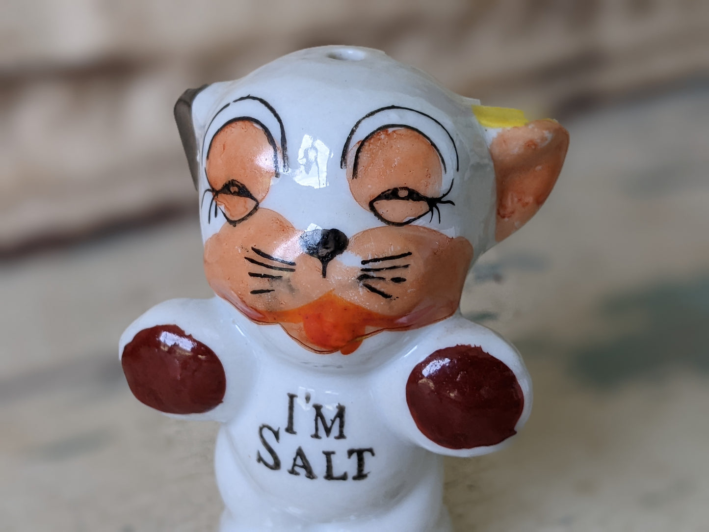 1930s Bonzo Puppy Single Salt Shaker Japan Kitschy Cute !! Spicy Vintage Gifts !!