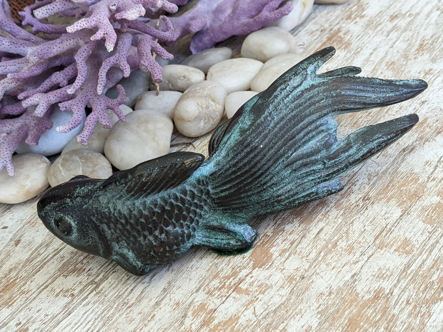 1980s Brass Goldfish Bronze Finish by Brass Baron San Diego, CA Made In Korea !! Awesome Retro Gifts !! Rare Finds !!