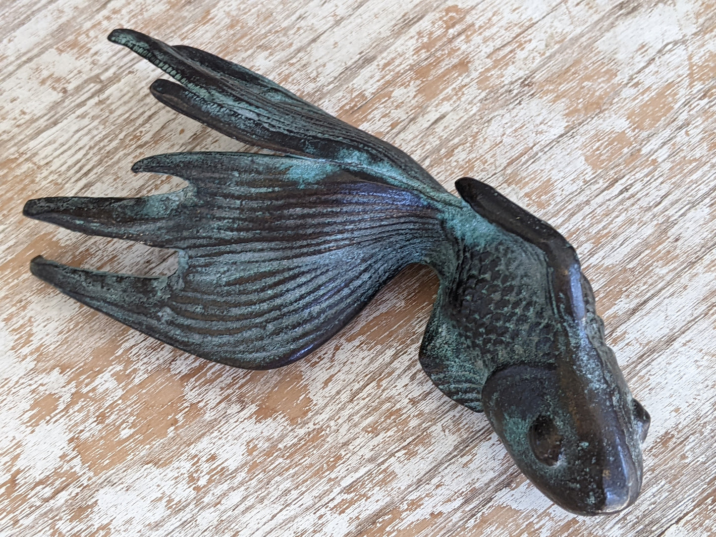 1980s Brass Goldfish Bronze Finish by Brass Baron San Diego, CA Made In Korea !! Awesome Retro Gifts !! Rare Finds !!