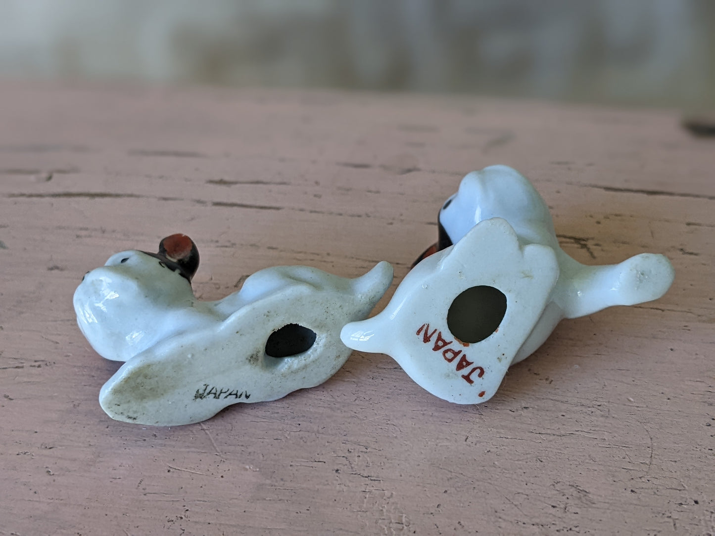 1950s Mid-Century Twin French Bulldogs Porcelain Bisque Figurines !! Adorable Vintage Gifts !! Unique Antique Gift Ideas !!