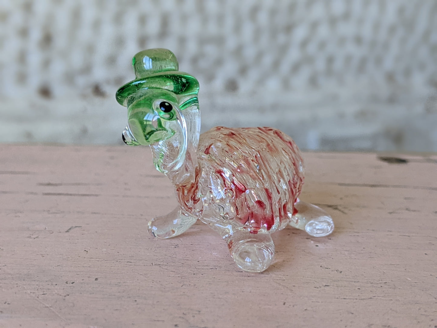 1960s Hand-Pulled Glass Joyful Turtle Handmade Blown Derpy Adorable !! Rare Condition !! One-Of-A-Kind Vintage Gifts !!