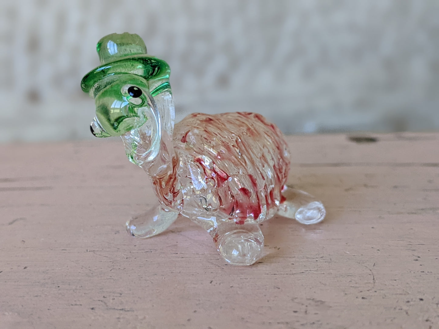 1960s Hand-Pulled Glass Joyful Turtle Handmade Blown Derpy Adorable !! Rare Condition !! One-Of-A-Kind Vintage Gifts !!