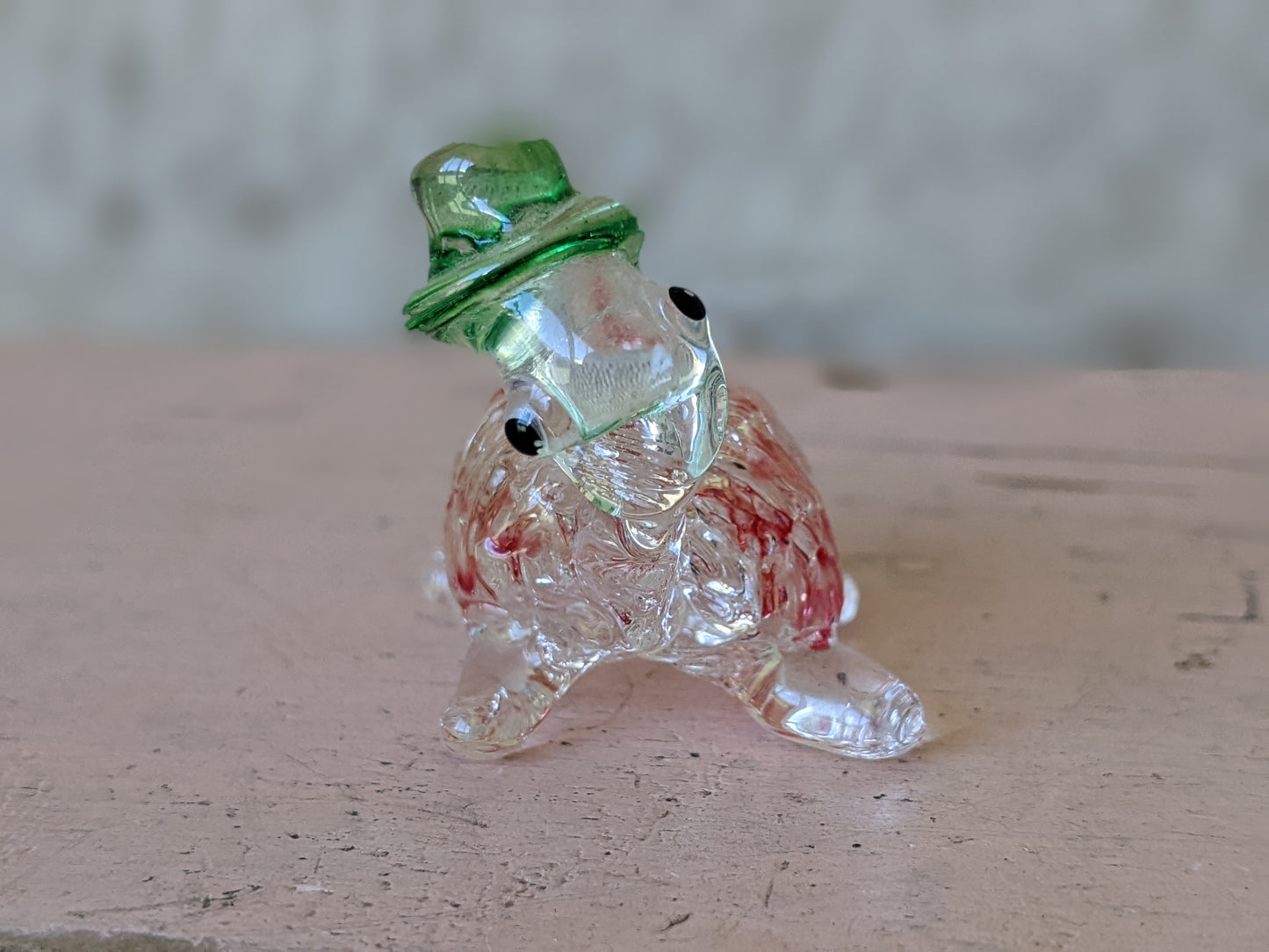 1960s Hand-Pulled Glass Joyful Turtle Handmade Blown Derpy Adorable !! Rare Condition !! One-Of-A-Kind Vintage Gifts !!