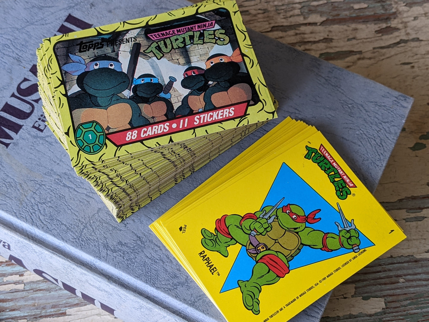 1989 TMNT Complete Series 1 - All Original 88 Cards + 11 Stickers Teenage Mutant Ninja Turtles !! Rare Condition Awesome Vintage Gifts !!