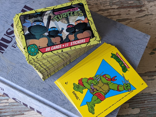 1989 TMNT Complete Series 1 - All Original 88 Cards + 11 Stickers Teenage Mutant Ninja Turtles !! Rare Condition Awesome Vintage Gifts !!