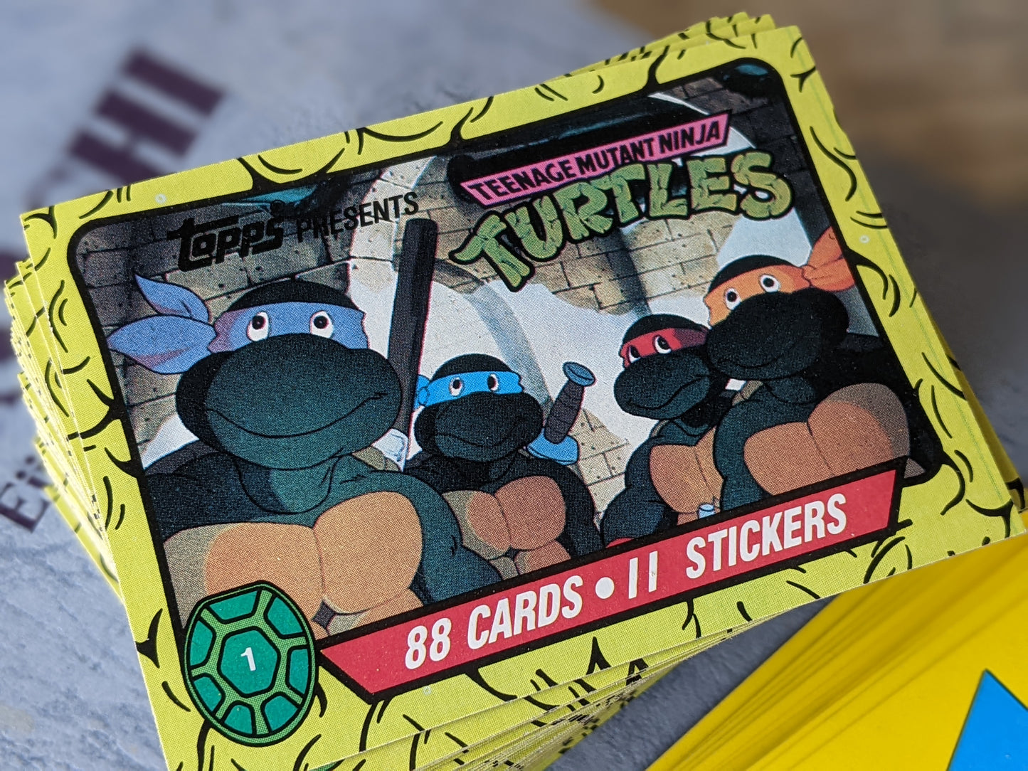 1989 TMNT Complete Series 1 - All Original 88 Cards + 11 Stickers Teenage Mutant Ninja Turtles !! Rare Condition Awesome Vintage Gifts !!