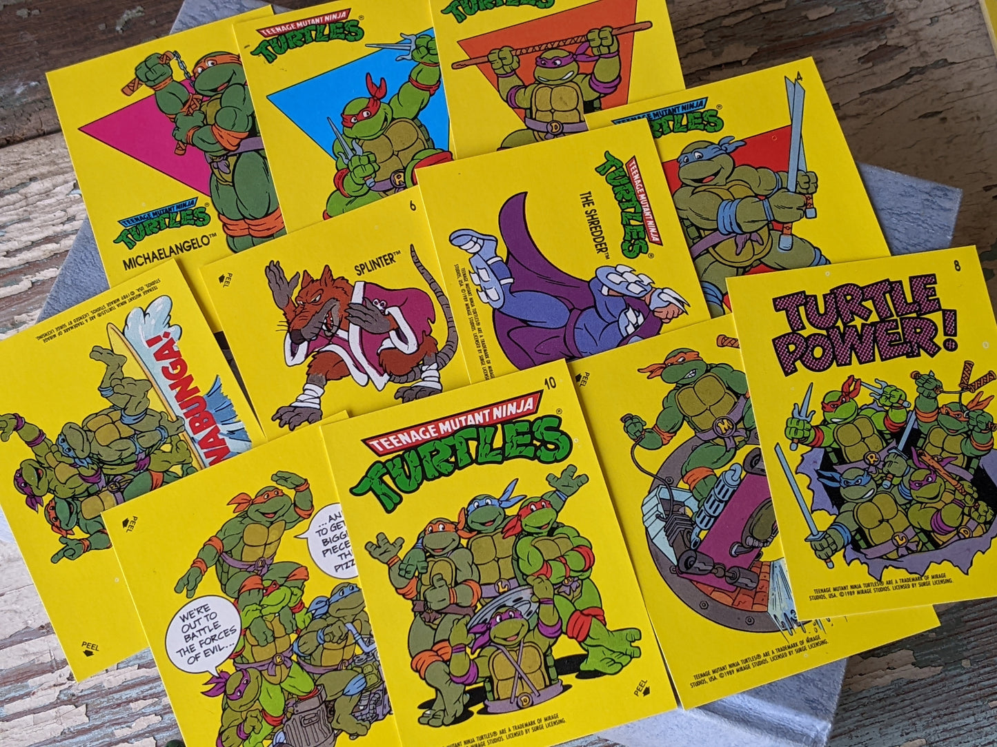 1989 TMNT Complete Series 1 - All Original 88 Cards + 11 Stickers Teenage Mutant Ninja Turtles !! Rare Condition Awesome Vintage Gifts !!