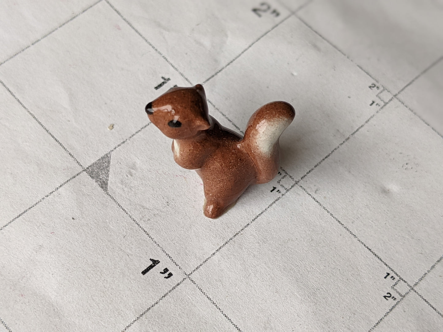 1970s Early Hagen Renaker Mini Squirrel Porcelain Miniature !! Rare Vintage Gifts & Collectibles !!