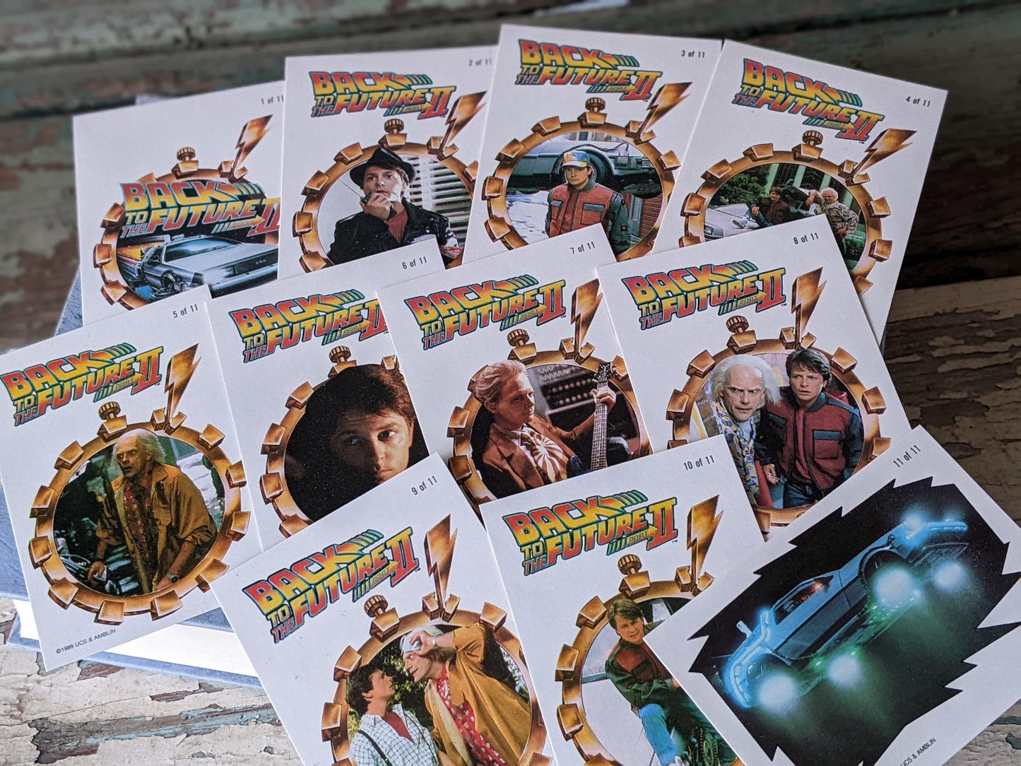 1989 Back to The Future II / 2 !! Complete Collection 88 Trading Cards + 11 Stickers by Topps !! Amazing Vintage Gifts & Instant Collection