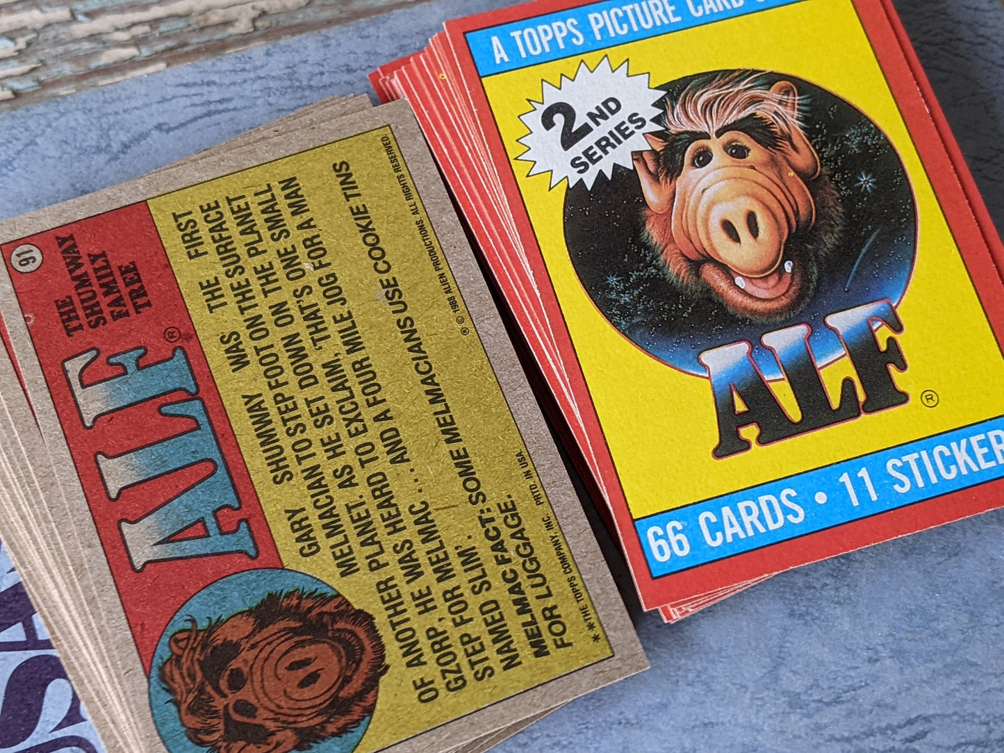 1988 ALF 2nd Complete Collection TV Series 66 Cards + 11 Stickers by Topps !! Amazing Vintage Gifts & Collectibles !!