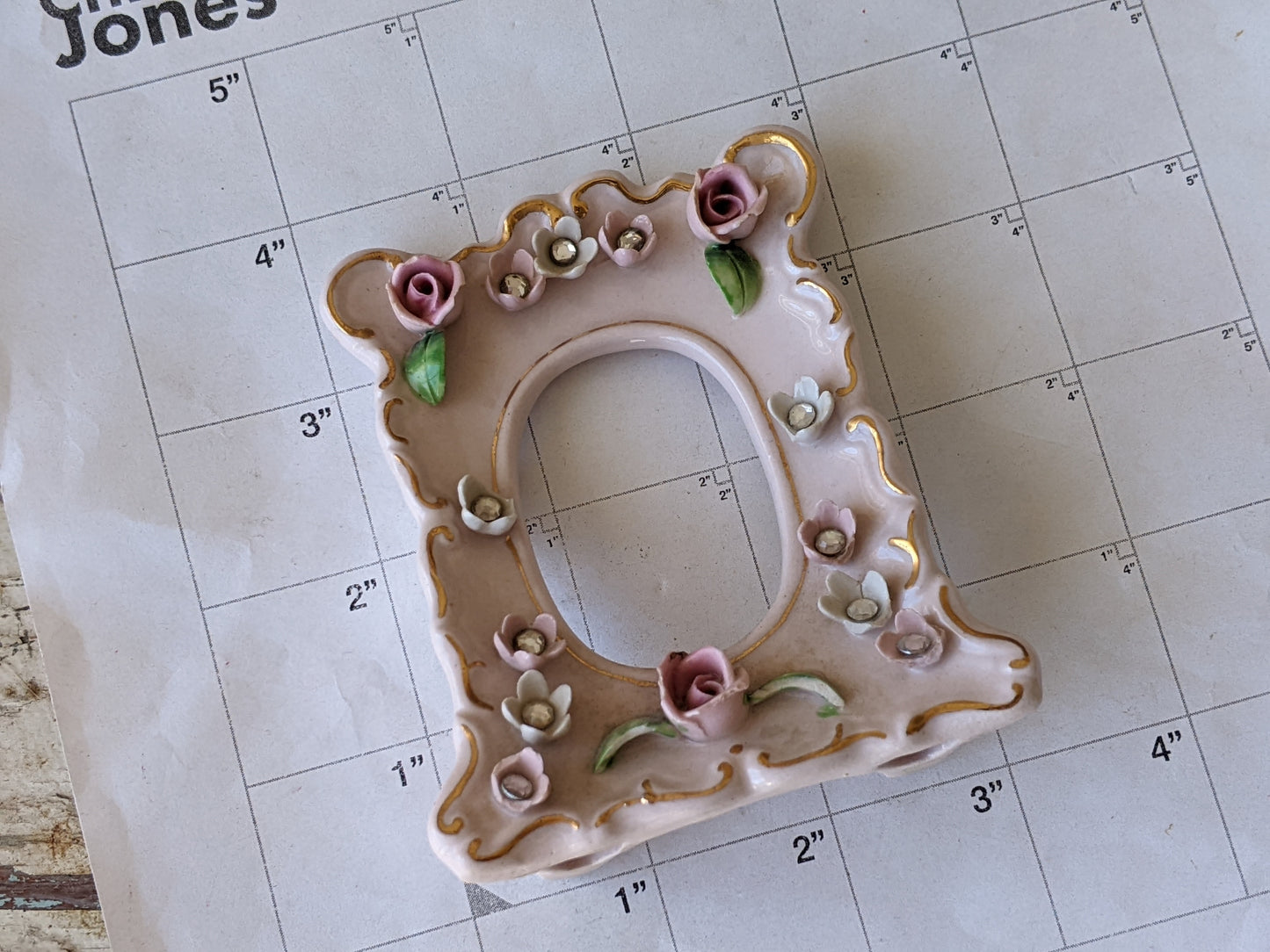 1950s Lefton China Picture Frames Set of 2 Soft Pale Pink No. 90510 Porcelain Flowers !! Joyful Vintage Gifts & Collectibles