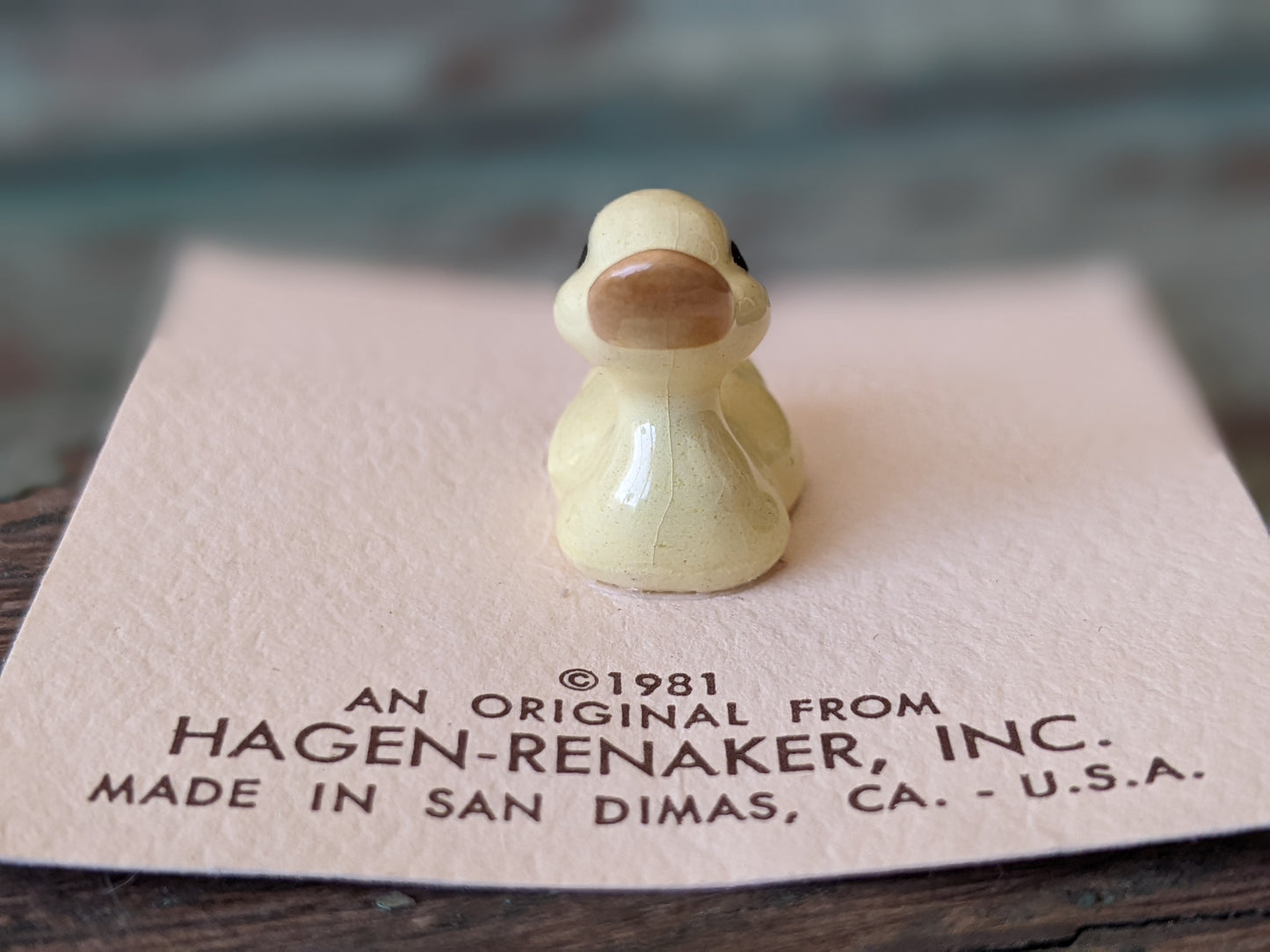 1981 !! NOC !! Hagen Renaker Duck Chilled Floating Porcelain Miniature !! Adorable Vintage Gifts & Collectibles !!