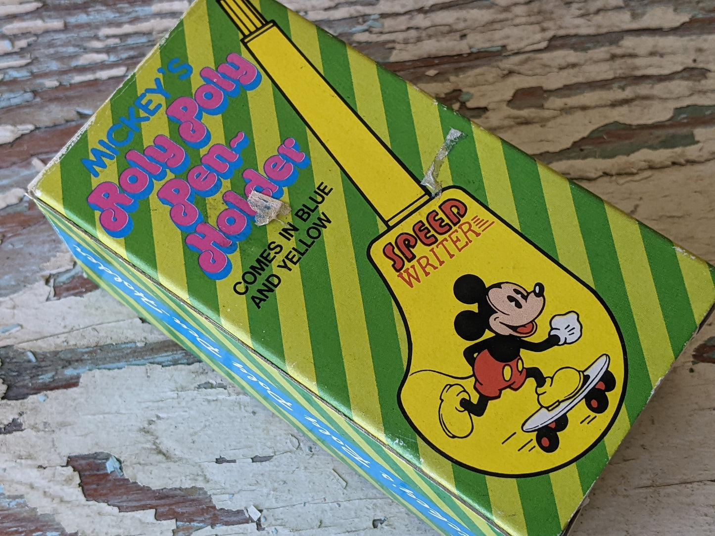 1970s Roly Poly Pen Holder Mickey Mouse Speed Writer by Walt Disney Productions !! Awesome Retro Gifts & Collectibles