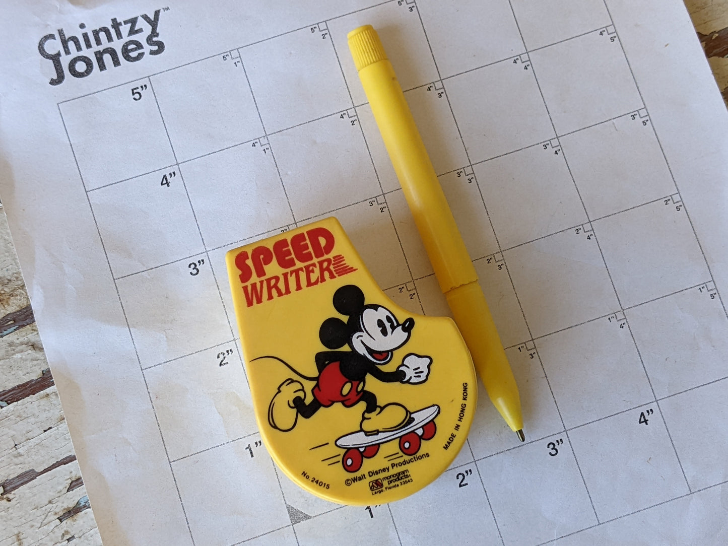 1970s Roly Poly Pen Holder Mickey Mouse Speed Writer by Walt Disney Productions !! Awesome Retro Gifts & Collectibles