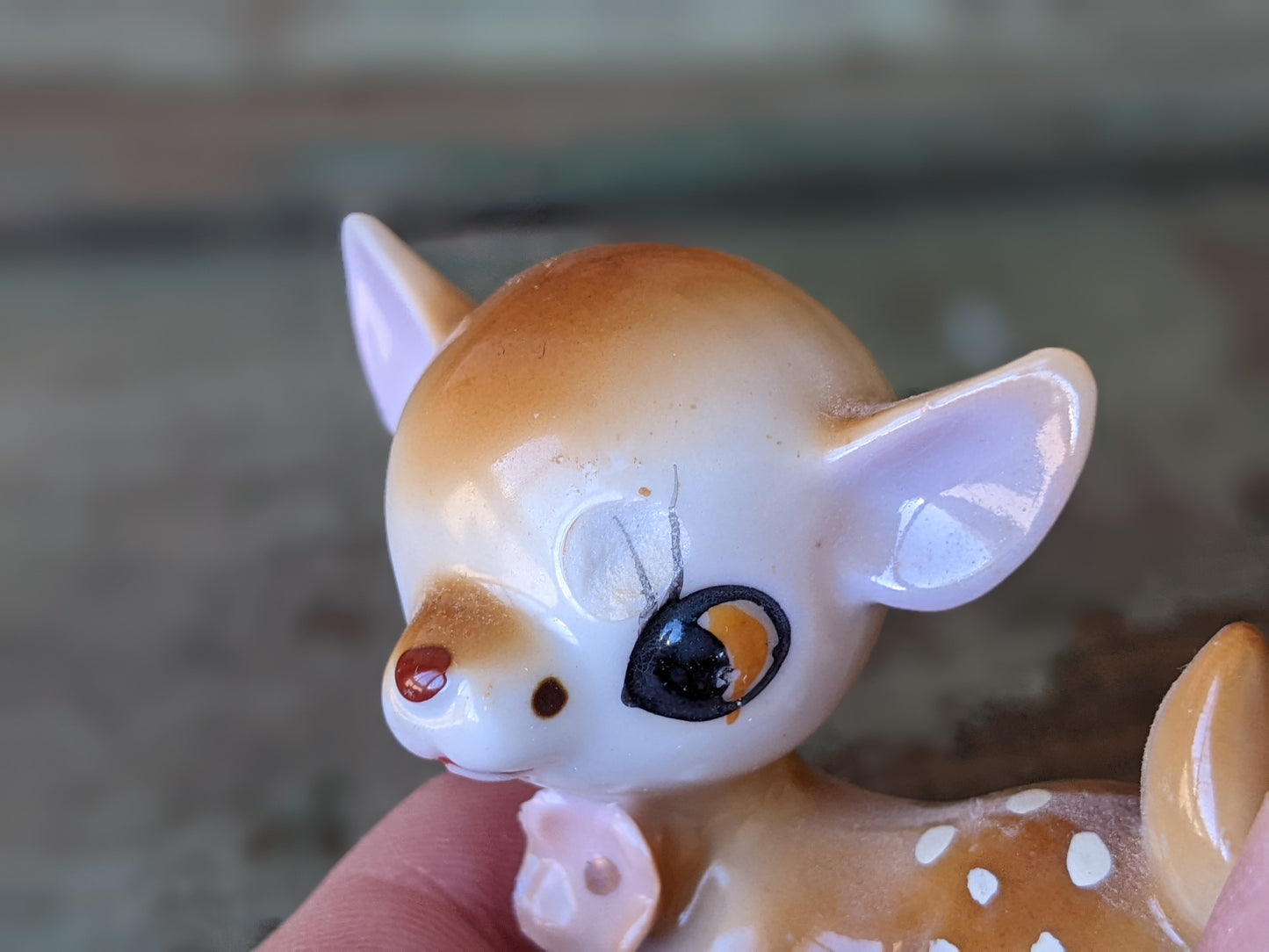 1950s Fawns Doe Baby Deer Porcelain Figurines Japan Applied Flowers !! Kitschy Kitsch Vintage Adorable Gifts & Collectibles