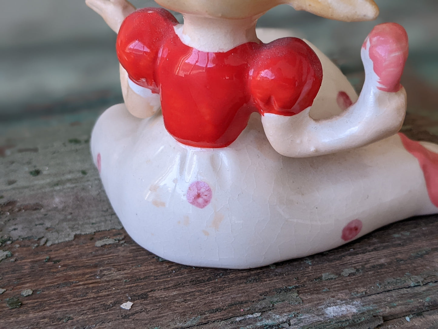 1950s Teen Girl on Phone Red Dress Polka Dots Japan Soc !! Amazing Vintage Gifts & Collectibles