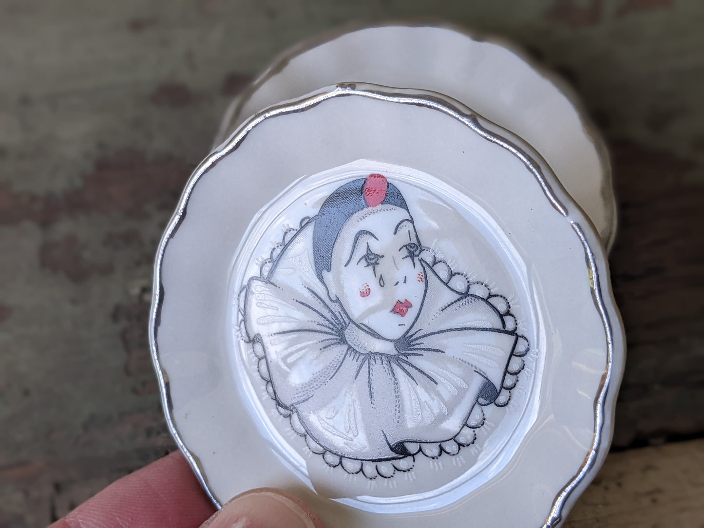 1980s Pierrot Miniature Collectible Dishes Trinkets Porcelain Spain Espana !! Amazing Vintage Collectibles & Gifts