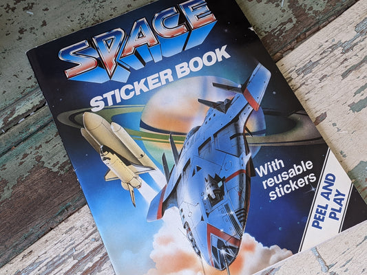 1988 Space Sticker Book !! Unused Peel and Play !! Amazing Nostalgia Vintage Gifts & Collectibles