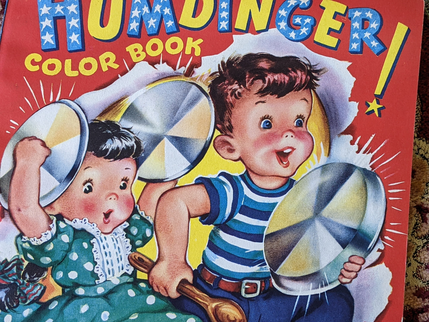 1949 Humdinger Coloring Book By Merrill #1572 **Amazing & Unused 48 Double-sided Pages