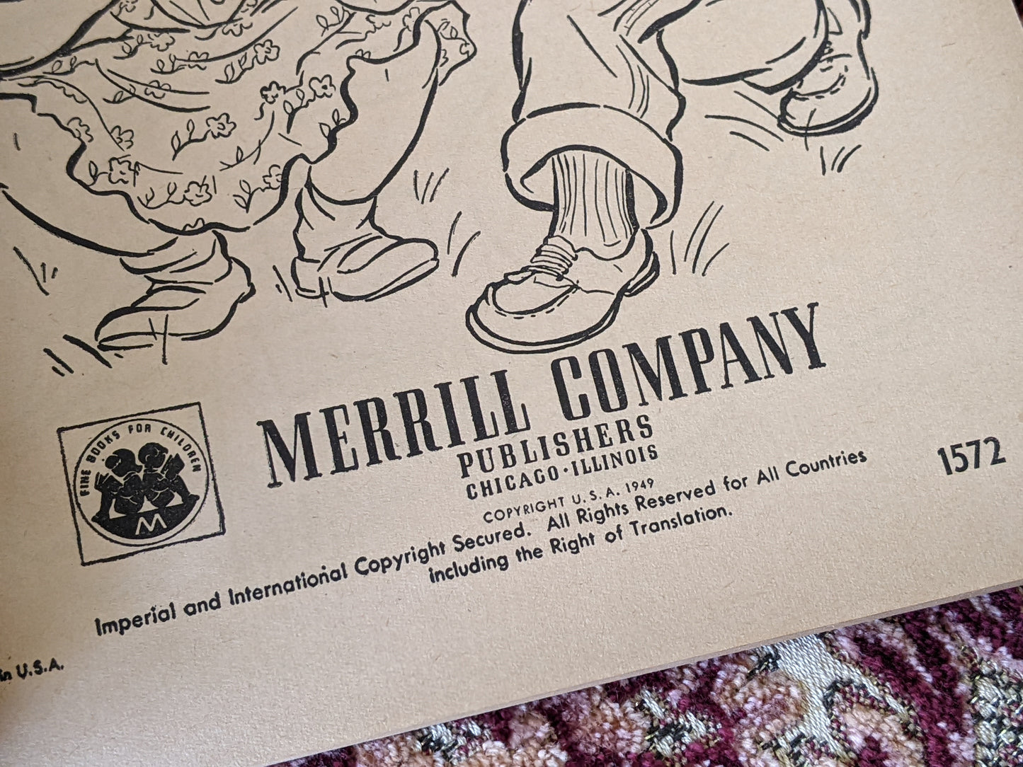 1949 Humdinger Coloring Book By Merrill #1572 **Amazing & Unused 48 Double-sided Pages