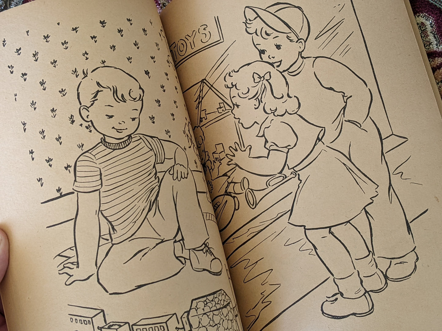 1949 Humdinger Coloring Book By Merrill #1572 **Amazing & Unused 48 Double-sided Pages