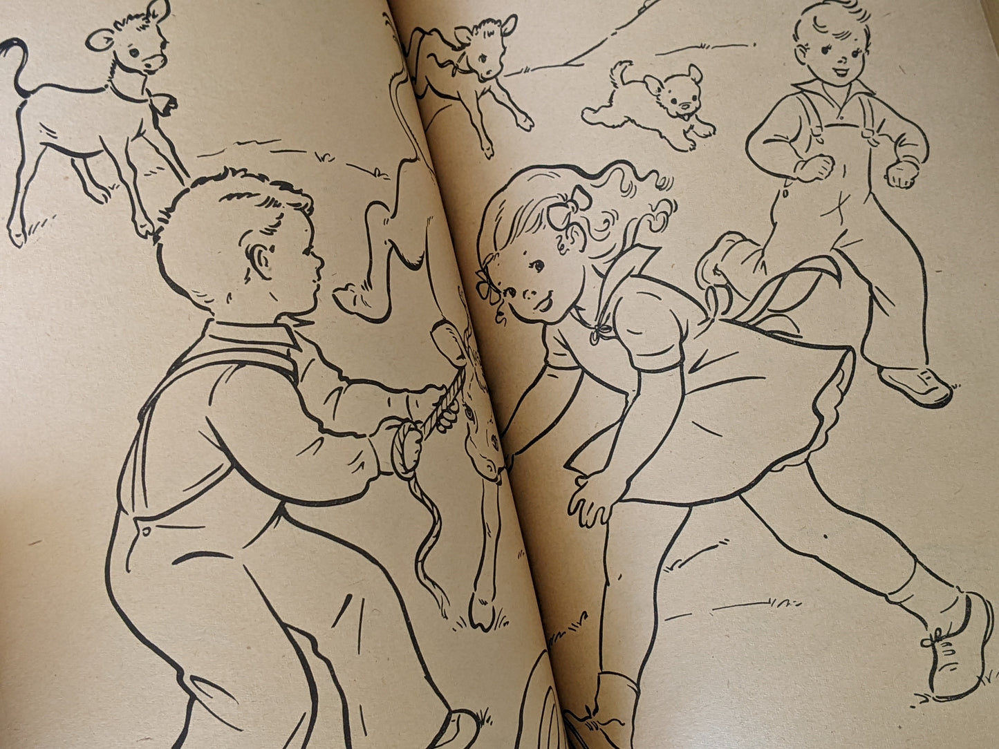 1949 Humdinger Coloring Book By Merrill #1572 **Amazing & Unused 48 Double-sided Pages