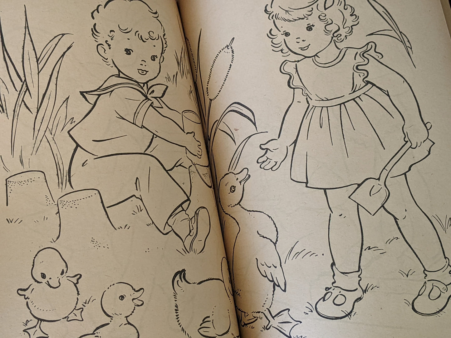 1949 Humdinger Coloring Book By Merrill #1572 **Amazing & Unused 48 Double-sided Pages