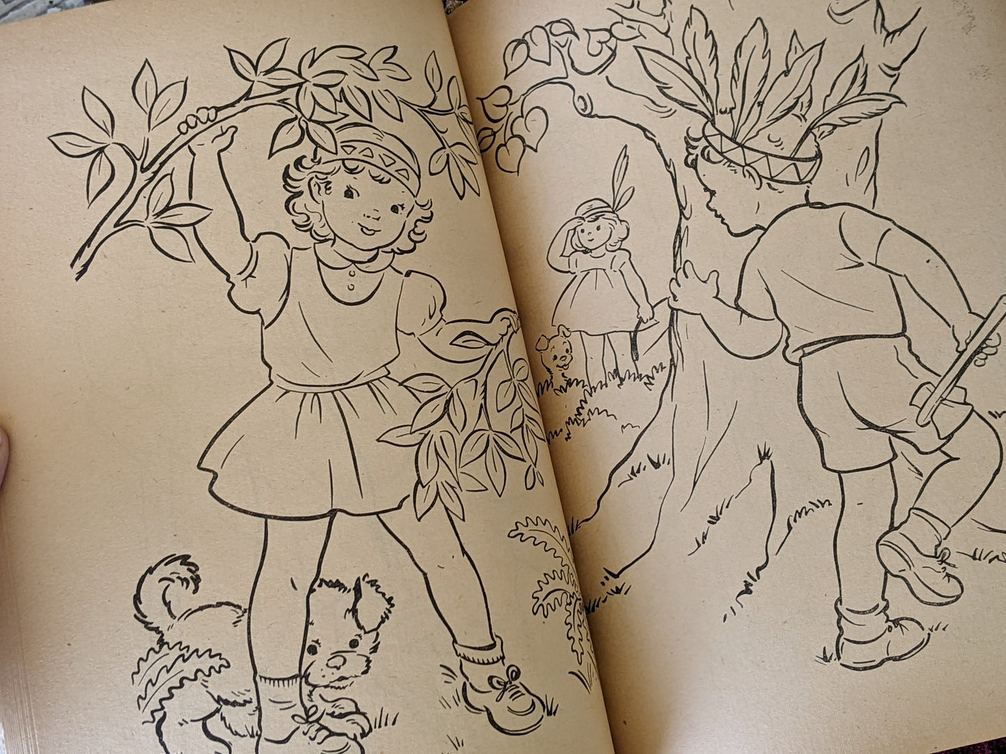 1949 Humdinger Coloring Book By Merrill #1572 **Amazing & Unused 48 Double-sided Pages