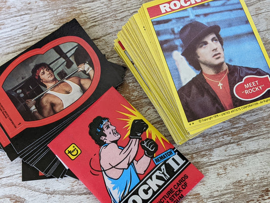 1979 ROCKY II **Ultra Set of 99 Cards & 22 Stickers 1 Empty Wax Wrapper by Topps